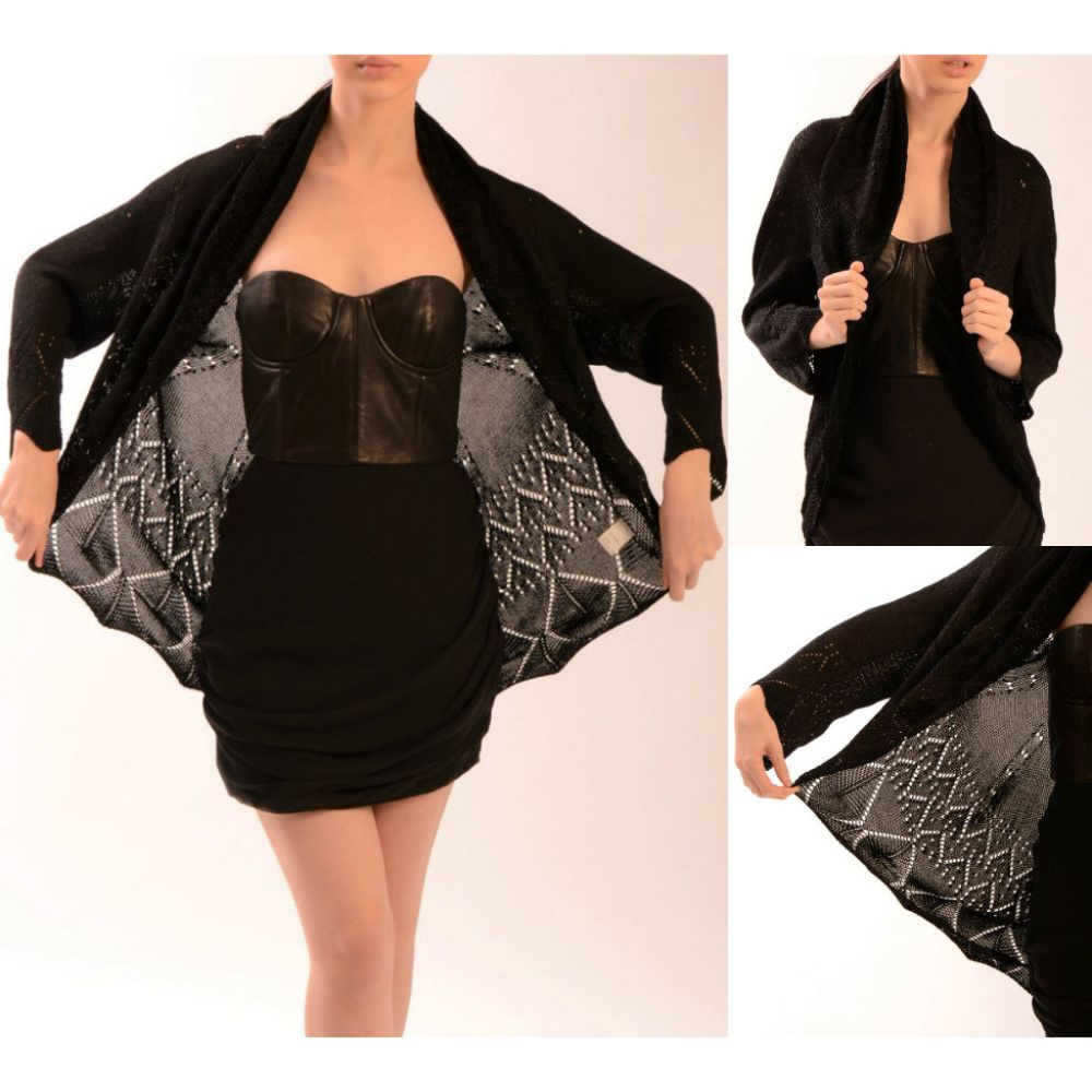 NWT Cardigan Sweater Pointelle Knit Shrug Formal